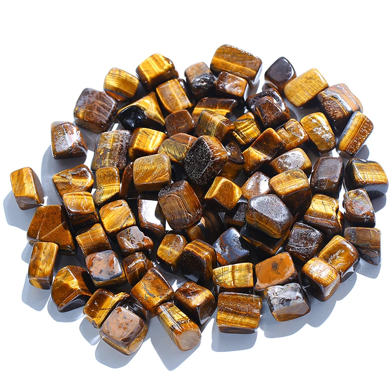 
Natural yellow tiger eye stone crystal treatment stone gravel rolled stone 
