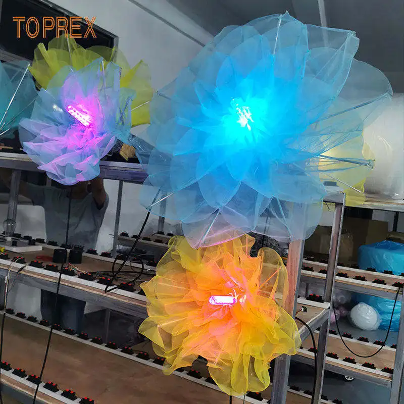 The Color Is Optional Led Kinetic Lifting Flower Open And Close With Lighting For Wedding Party Event Decoration