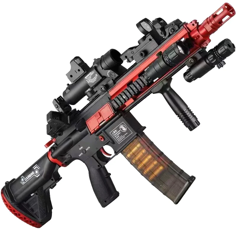 M416 Электрический повторяющийся симулятор CS открытый боевой пистолет для мальчика Мягкий Пуля с аксессуарами может быть добавлен