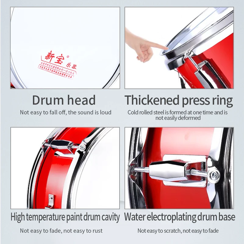 Entry Level Marching Snare Drum Set Instruments Acoustic Drums for Beginners Kids