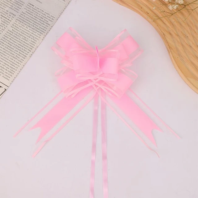 PP flower gift wrapping organza pull bow gift ribbon Christmas birthday decoration pull ribbon bows