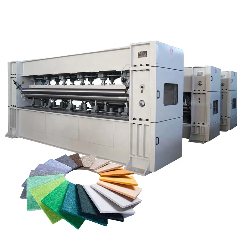 high quality non woven home textile acoustic panel sound absorbing wall board needle punched thermal bonding  machine line