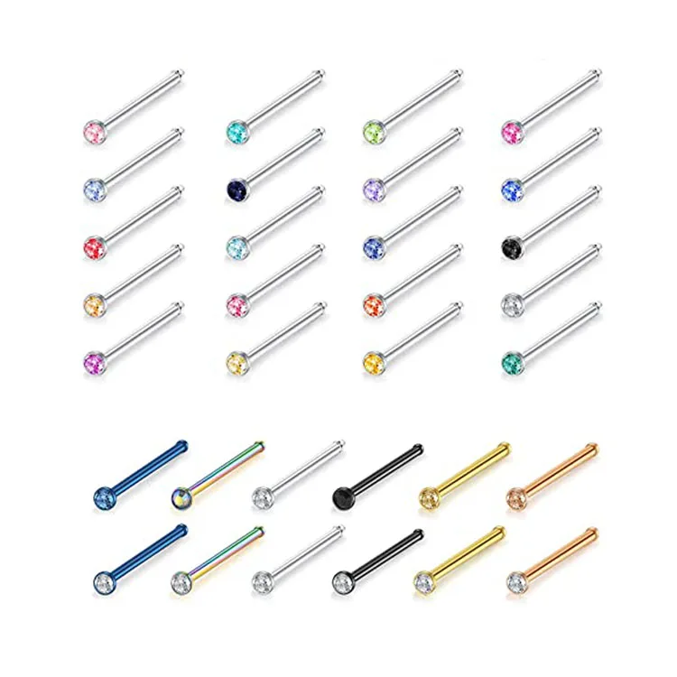 nose piercing jewelry stud ring for single 20 gauge cute rings 18G 20G women piercings hoops body piercing jewelry