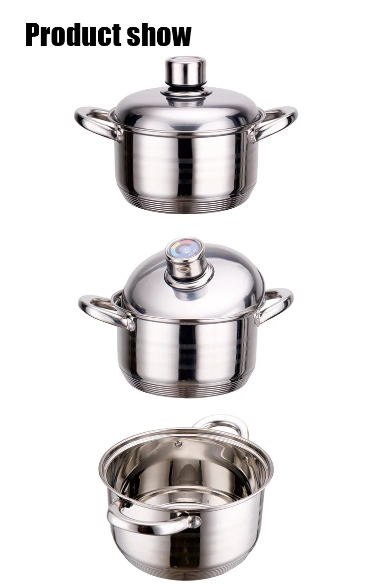 Kitchen pot stainless cooking set professional cooking pans kitchenware induction cooking set