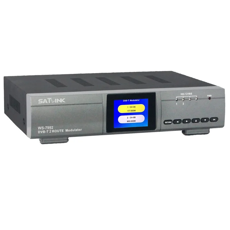 Satlink WS-7992 2 Route DVB-T Modulator AV HD Two Router DM Modulator 7992DVB-T HD Digital RF