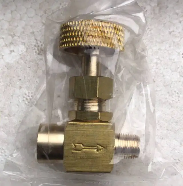  200 шт. латунь игольчатый клапан 1/4inc NPT X 1/4