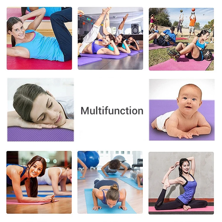 Yoga all purpose Extra Thick High Density Anti Tear Exercise Yoga Mat with Carrying Strap