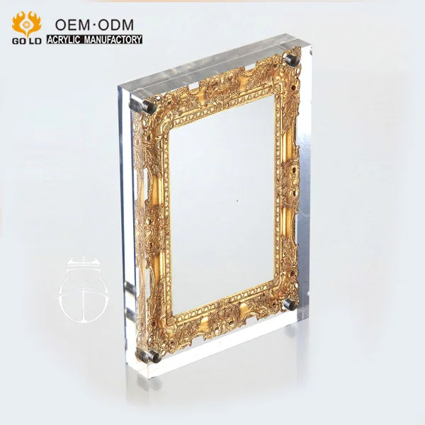 Высококачественная прозрачная акриловая фоторамка куб