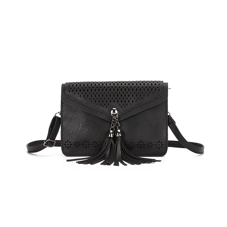 Custom Fashionable Crossbody Bag Phone Ladies Hand Bag Shoulder Handbags Soft Pu Leather Tassel Bag