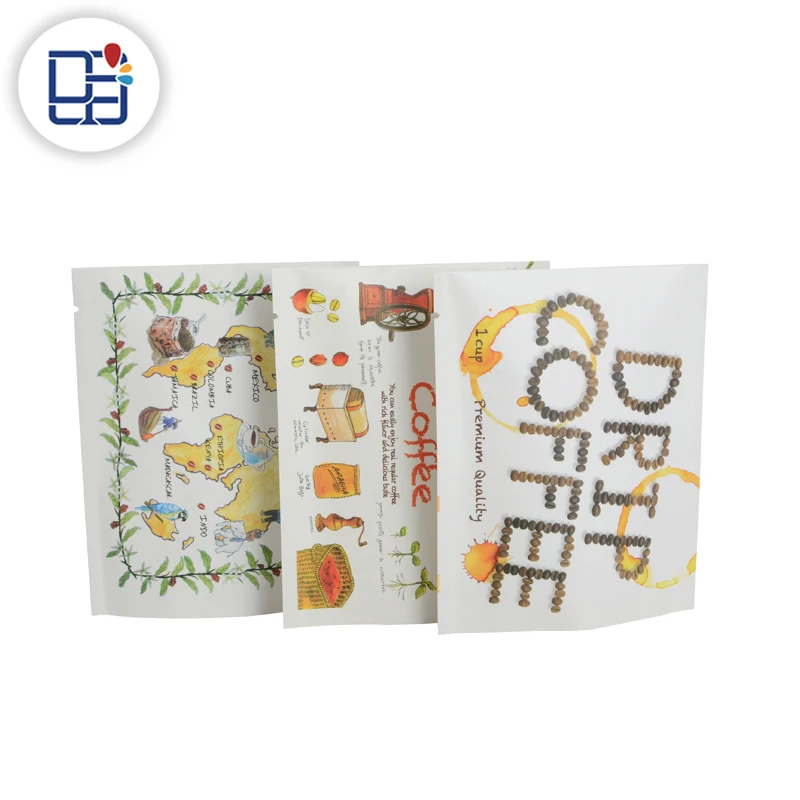 Custom Printing Matte Aluminum Foil Sachet Heat Seal Hanging Ear Drip Coffee Filter Bag Coffee Powder Bag
