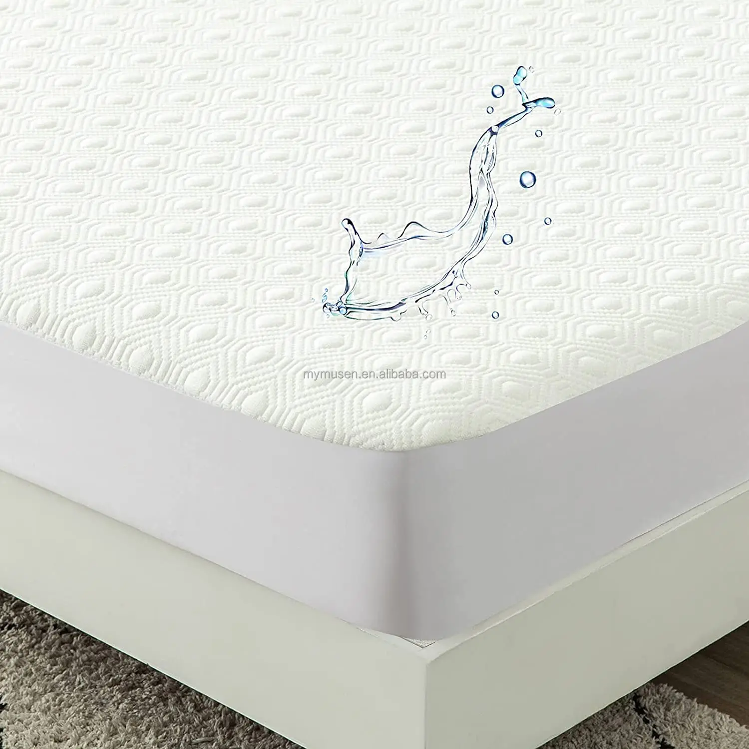 Bamboo Twin XL Mattress Protector Waterproof for Extra Long Twin Bed Cooling Soft Quiet Breathable Fitted Mattress Cover