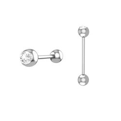 1PC Multi Shape Tongue Piercing Ring Barbell Stainless Steel Bar Helix Ear Cartilage Earring Stud Women Body Jewelry