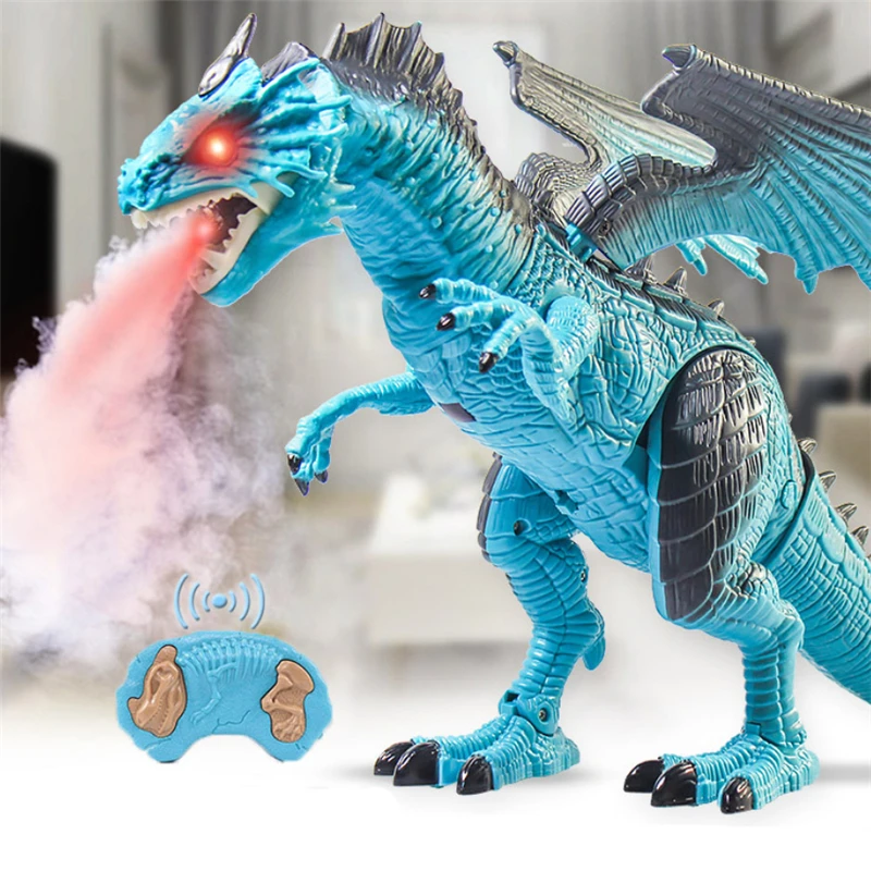 Dinosaur Spray Dragon Walking Electric Remote Control  Animal Model Kids Toys Children Boys Girls Birthday Gift