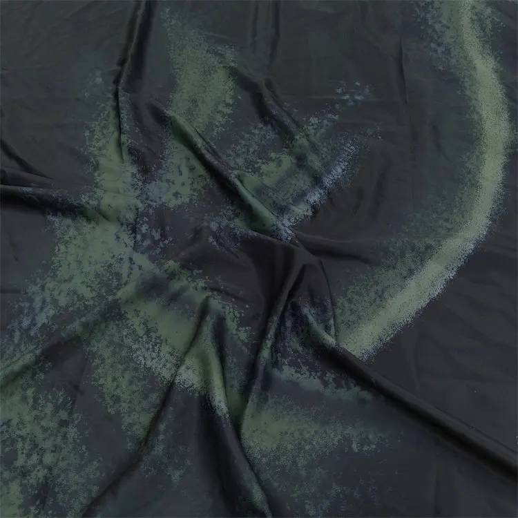 Free sample 100% polyester comfortable soft woven colorful print black abaya fabric material