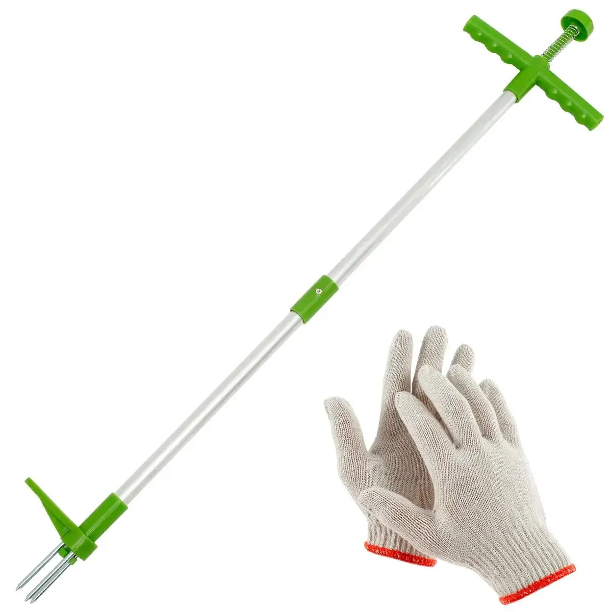 Long Weed Puller Long Handle Weeder Hand Tool with Stainless Steel Claw Sturdy Lightweight Weed Root Pulling Tool for Lawn