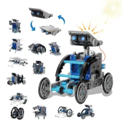 C03004 DIY Educational Building Science & Engineering  Experiment Set 12-in-1 STEM Solar Robot building Kit Toys Gifts for Kids