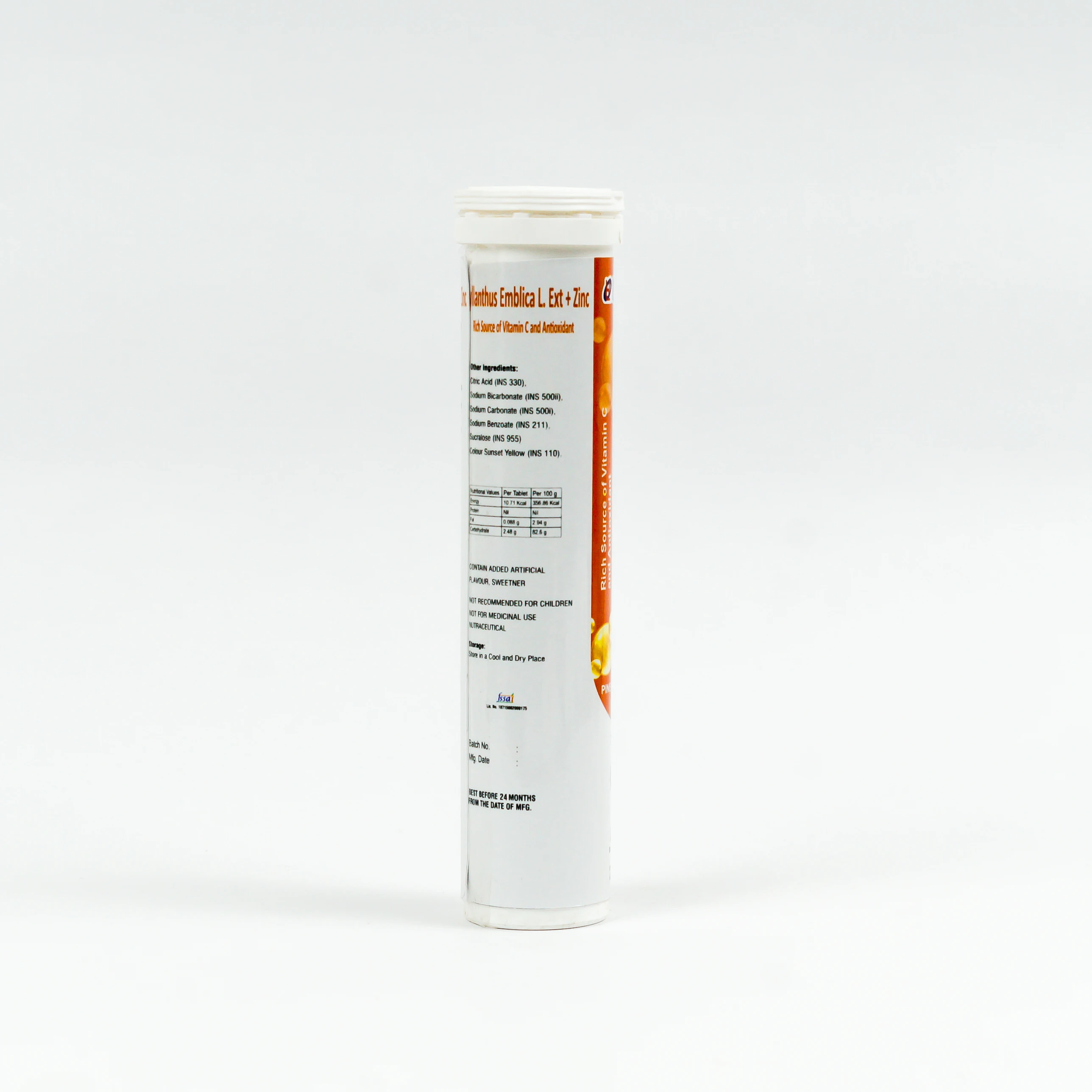 OEM High Quality Phyllanthus Emblica L Effervescent Tablet for Adults Infused with Calcium Iron Zinc Selenium-Good Taste Flavor