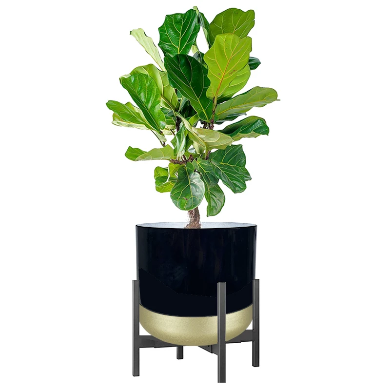 Indoor Flower Pot Plant Stand with Adjustable Holder to Fit Small or Large Pots Bamboo Stands