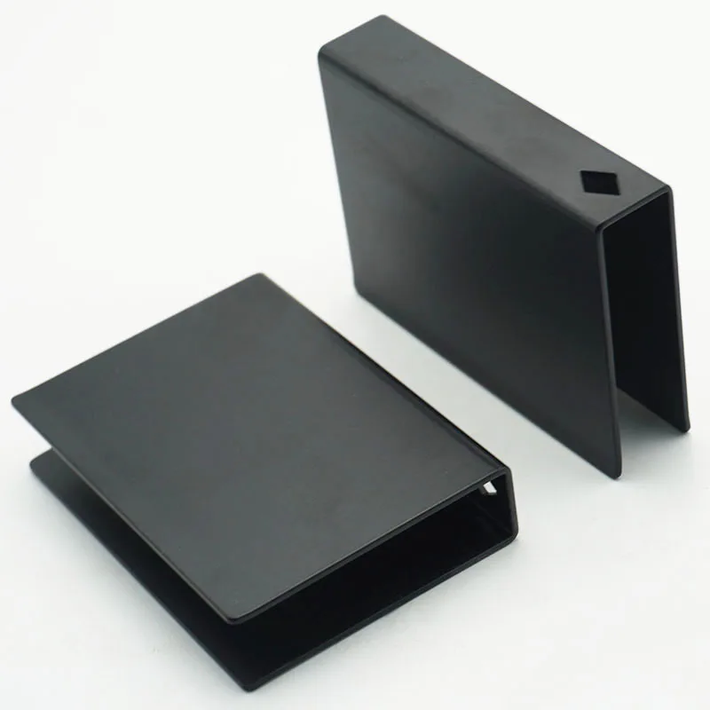 Custom Sheet Metal Fabrication Stainless Steel Black Powder Coating Sheet Metal Bending Metal Enclosure Stamping
