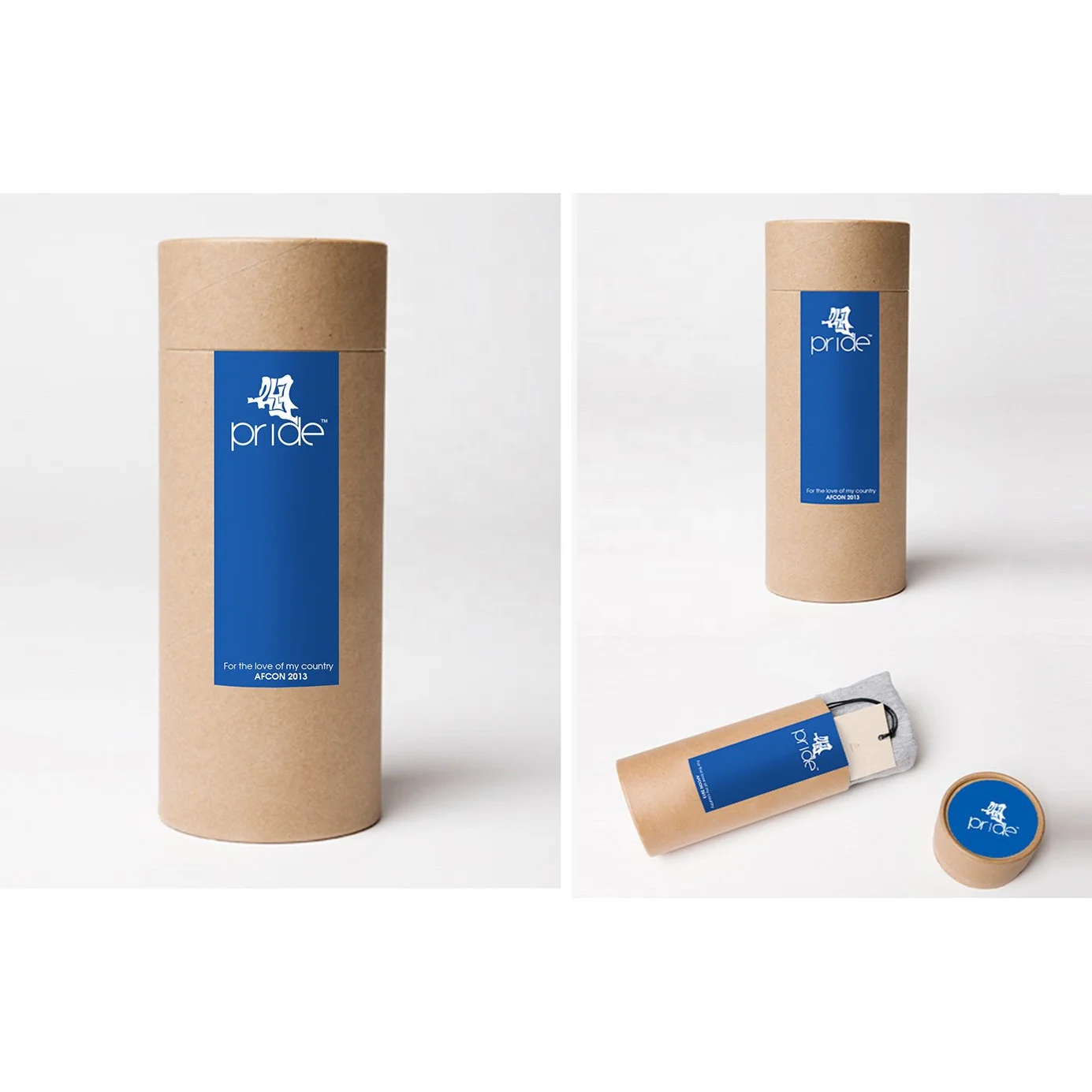 biodegradable recycled Garment pack T shirt fleece paper tube package short sleeve cylinder packaging apparel gift wrapping box