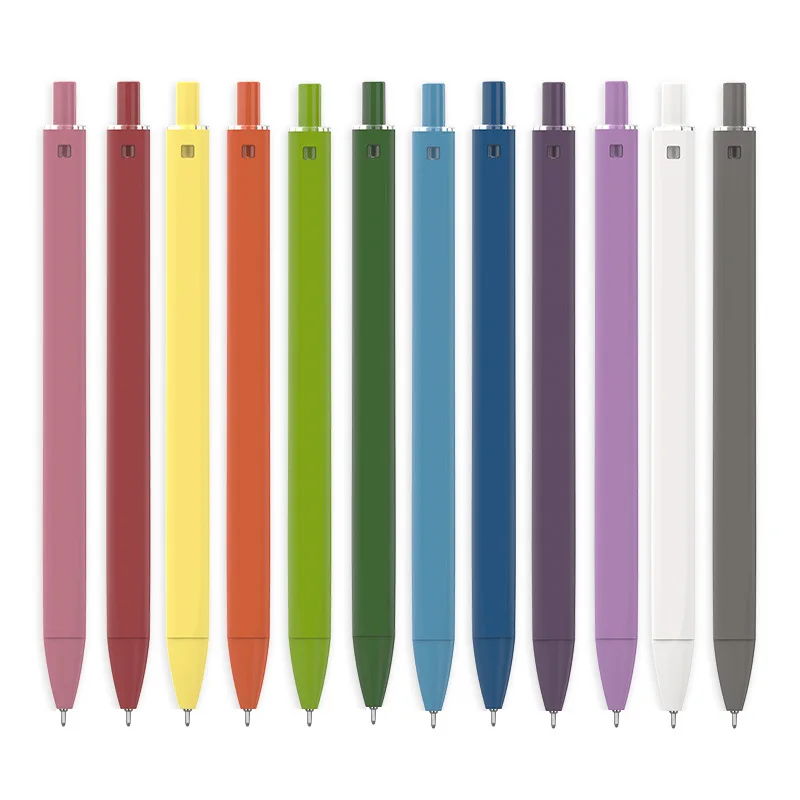 Colorful Ballpoint Pen Bullet 0.5 mm Nib Superior Colored Ink Writing Pen Macaron Color Press Gel Pen for Office School