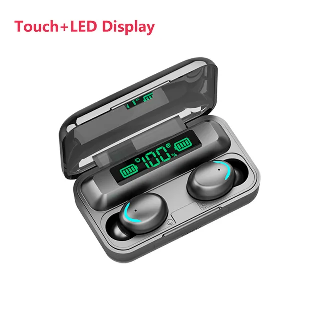 LED Display Audifonos inalabricos earbuds wireless headphones noise cancelation Cordless F9 tw Earphone for iphone