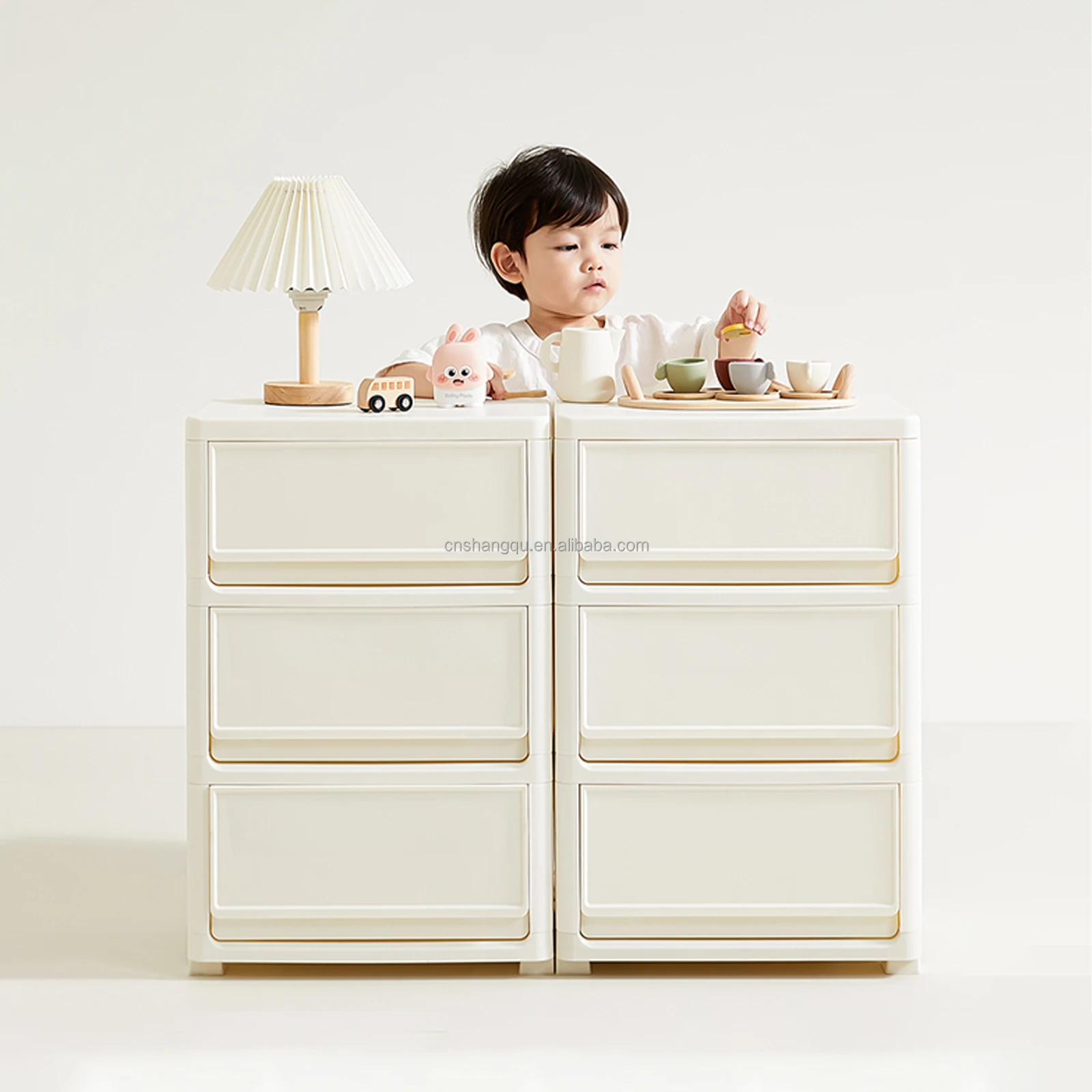 kid storage cabinet home bedroom living room white plastic clothing wardrobe drawer multiple toy storage organizer baby cabinet