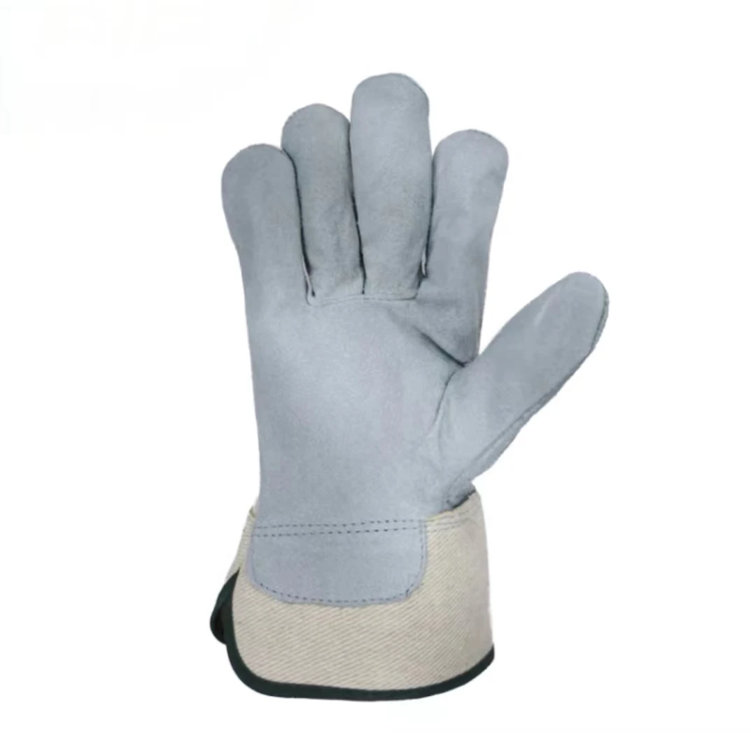 Hot Sale Working Gloves Leather Safety Gloves Cow Split Leather Welding Gloves For Industrial