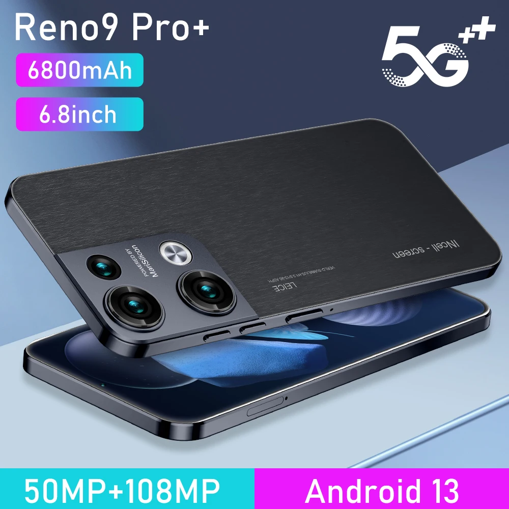 Оригинальный смартфон Reno9 RENO 9 Pro + Plus 16 ГБ 1 ТБ 7 3 дюймов 6800 мАч 5 г 50 Мп 108 мобильный телефон с двумя SIM-картами Android
