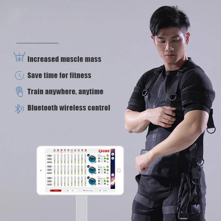 Bodytec Fitness Sport Trainer Body Slimming Vest Ems Training Machine Muscle Stimulator Suit Gym Equipment Wireless Ems