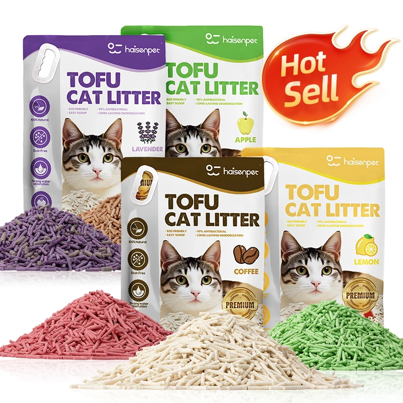 Best-Selling OEM ODM Factory Wholesale 100% Natural Dust Free Easy Scoop Absorb Strong Clumping Tofu Cat Litter Sand