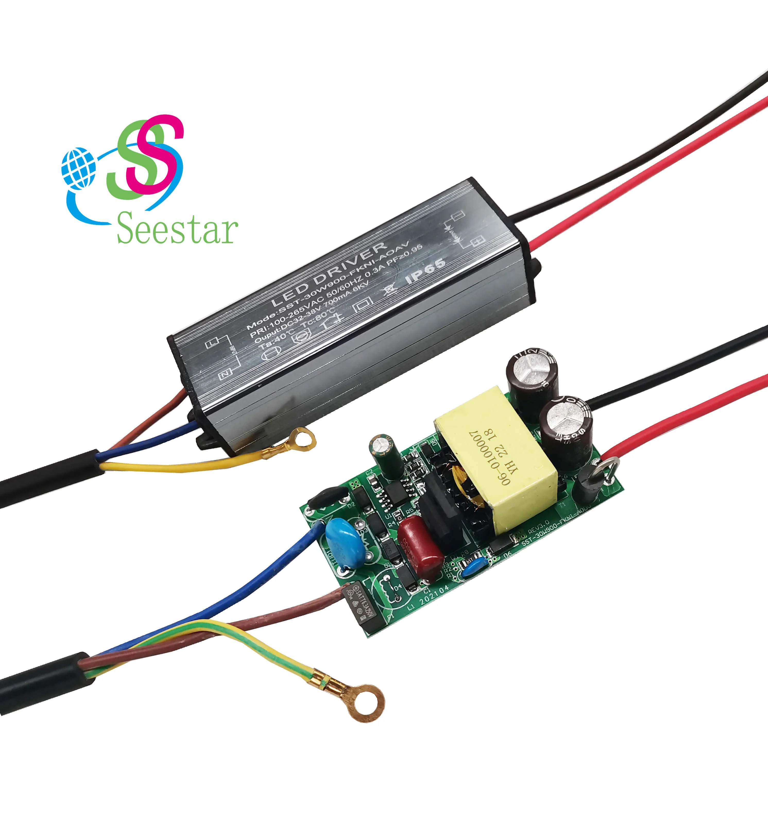 BIS  OVP 4KV 25-30W IP65  AC- DC  600 -900  mA  waterproof   3 years guarantee  street light led driver