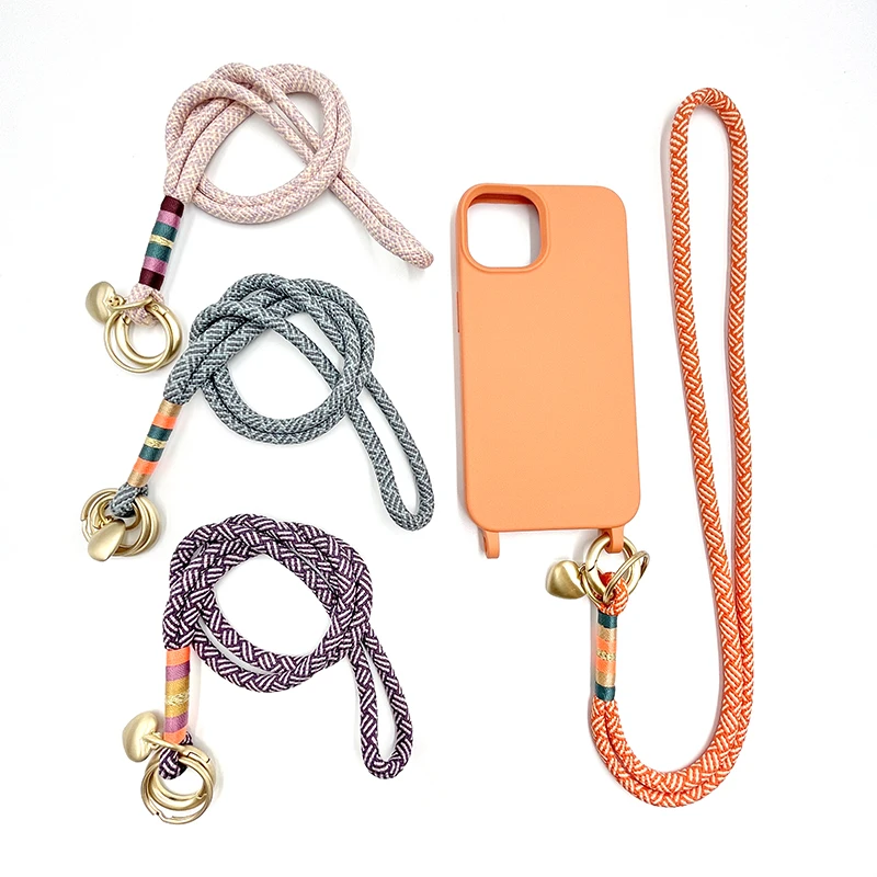 Keychain Woven Lanyard Crossbody Necklace Smartphone Patch Tab Lasso Tether Strap Phone Lanyard Mobile Phone Accessories