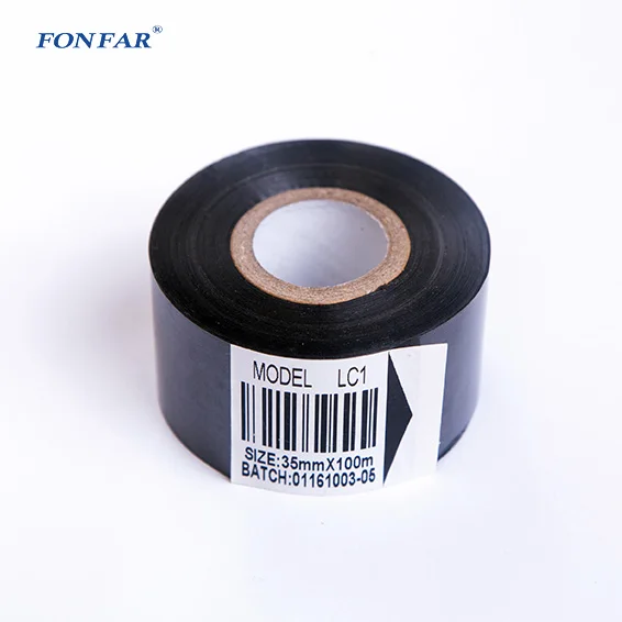 LC1 professional printing ribbon 35mm*100m high quality hot stamping foil for date printing/expiry date thermal transfer ribbon