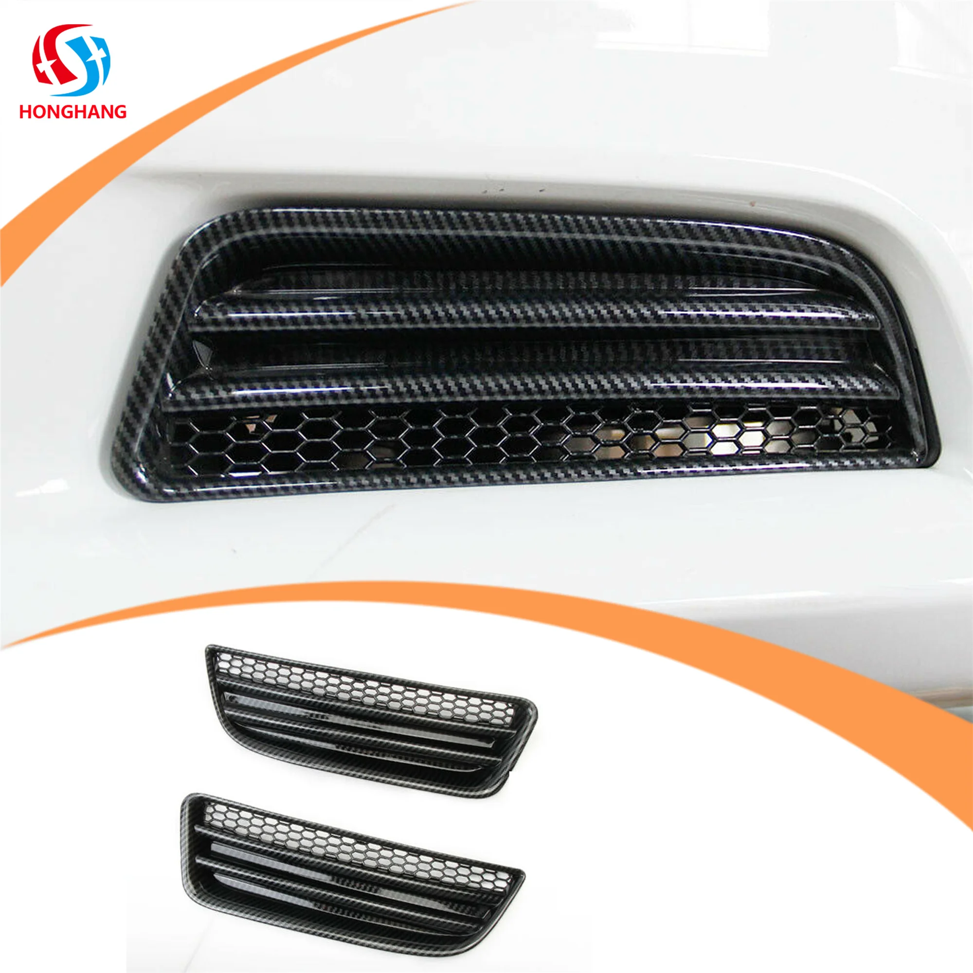 Honghang factory floor price promotion car decoration body parts, auto parts front fog lamp cover for dodge charger accessories