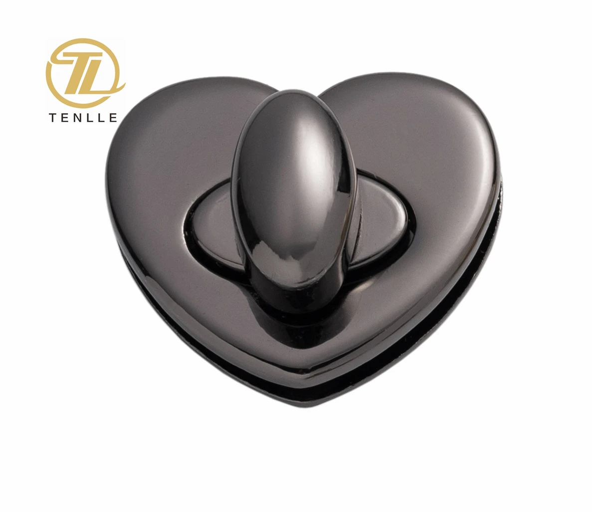 Heart Shape Purse Twist Turn Lock Metal Durable Clasp Bag Lock  for DIY Handbag Purse Hardware Bag Parts Lock Accessories