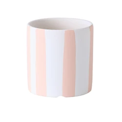 Wholesale home decoration cylinder shape hand drawing european flowerpot custom ceramic plants succulent pot with saucer