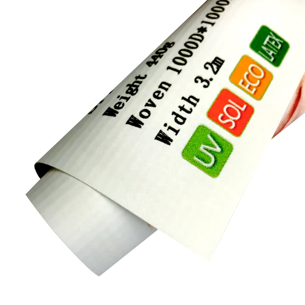 15oz 510gsm UV Printing Grey Black Back Flex Banner in Roll With  UV resistant
