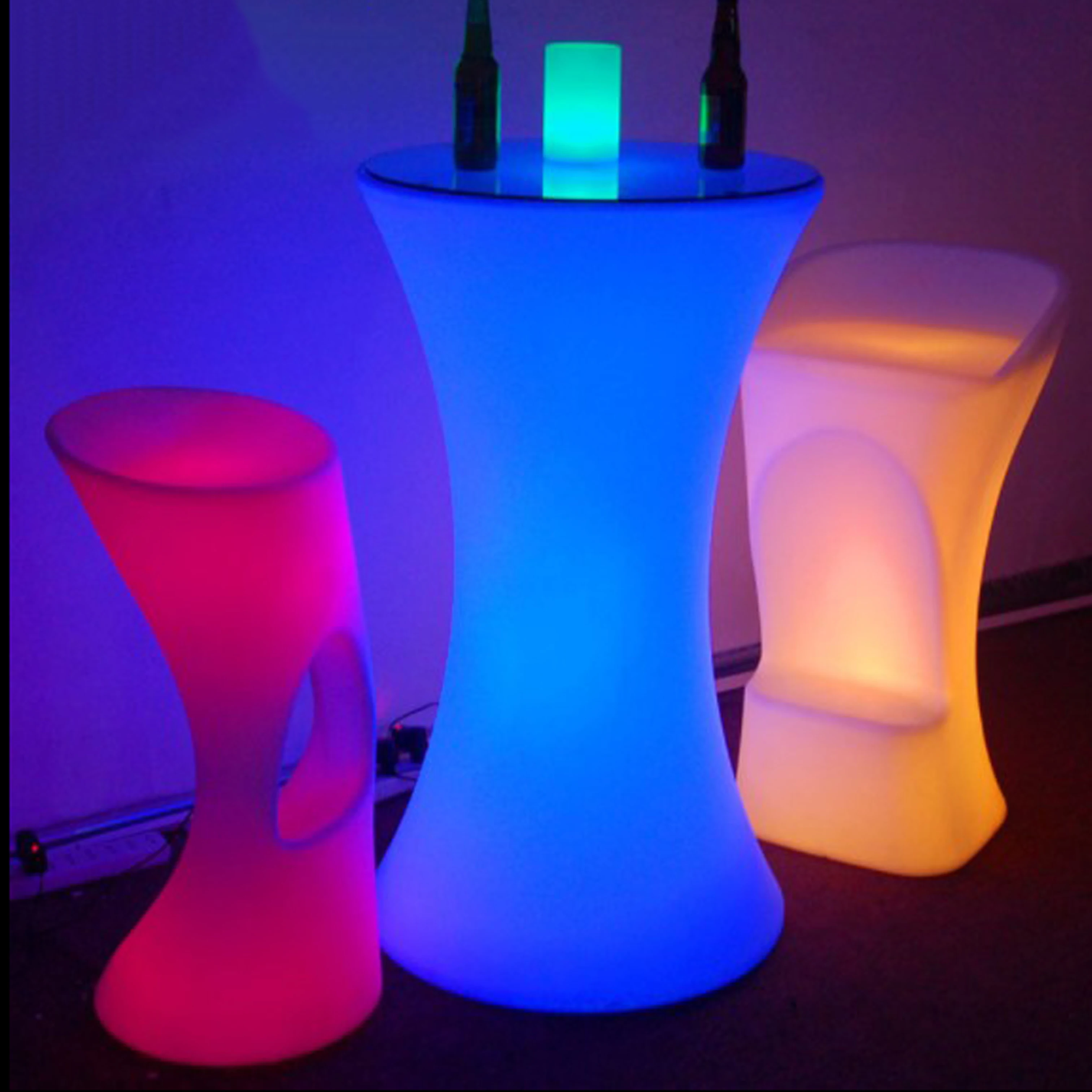 16color Wireless Portable Cocktail Bar KTV Cafe Wedding Led Table