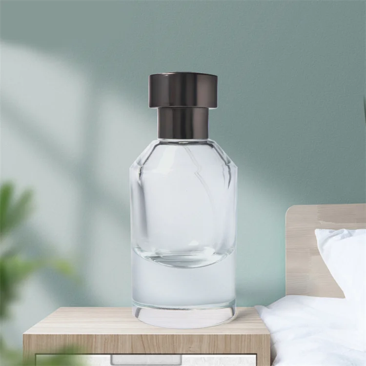 wholesale custom unique design recyclable cosmetic 30ml 30 ml round thick bottom glass bottles and jars for skin care packaging