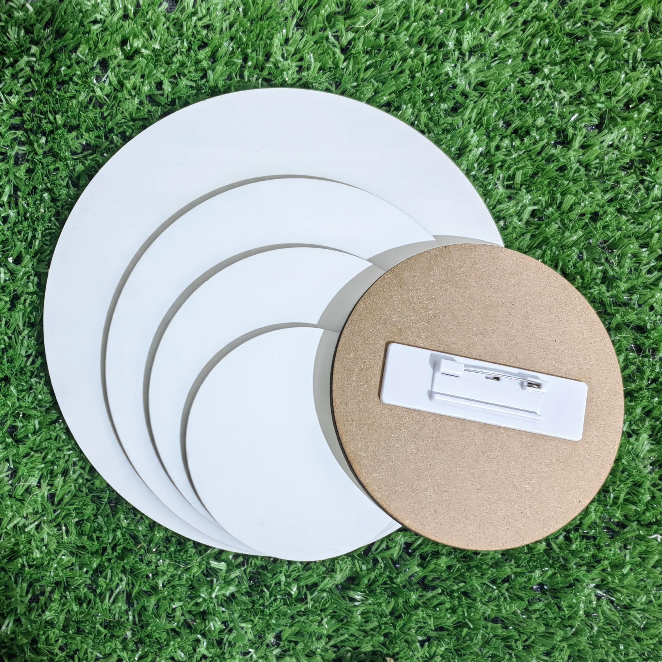 Sublimation graduation buttons 3in to 7in size MDF badge custom printing pins