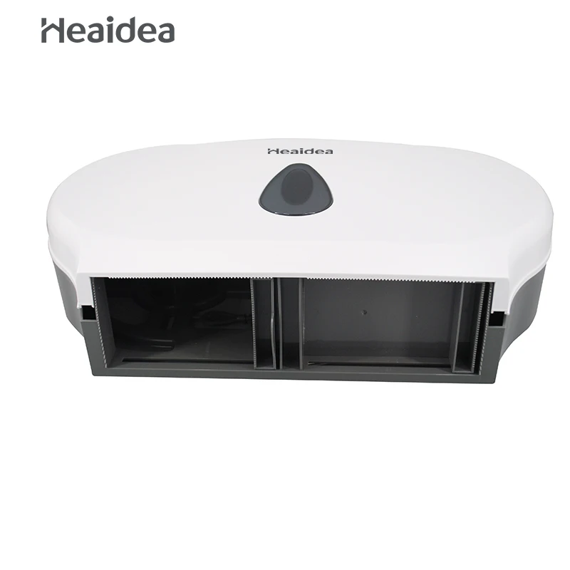 Heaidea double jumbo roll tissue dispenser 2 in 1 large capacity dual/twin toilet paper dispenser bathroom restroom CD-8012