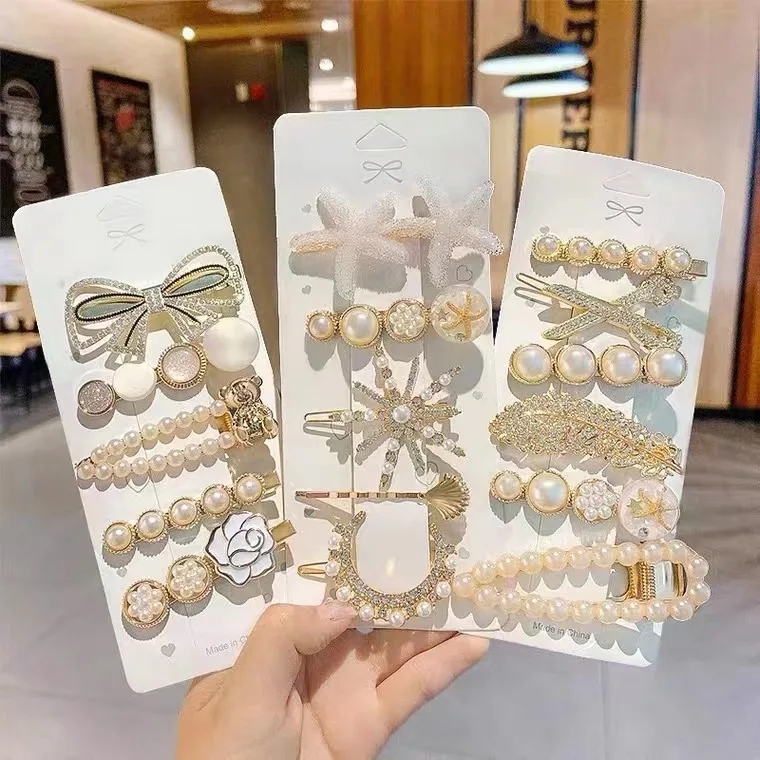 Custom cute lovely glitter hair pin cartoon organza pretty headdress for girl princess party hair clip