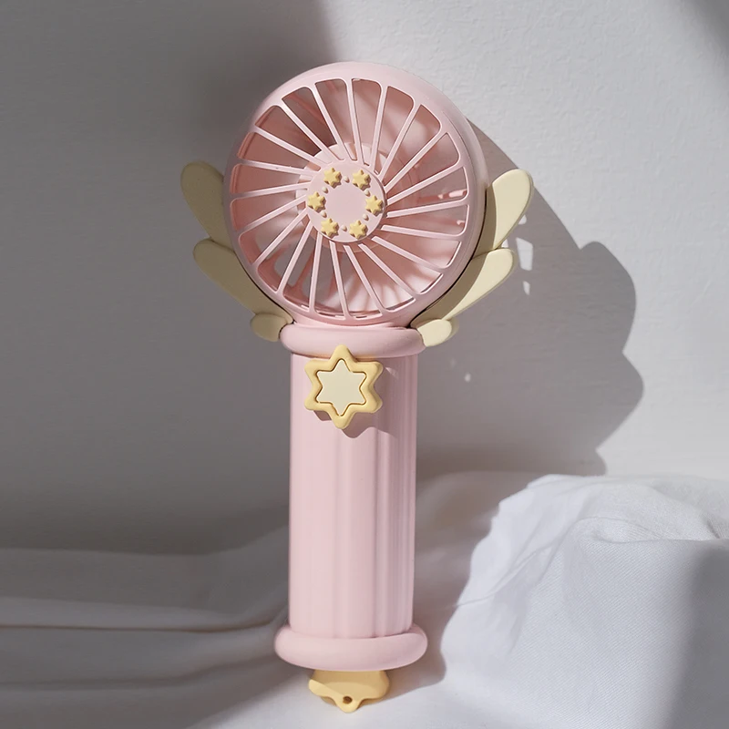 New Portable Cute USB Rechargeable Handy Fan Battery Operated Mini Bag Hang Fan