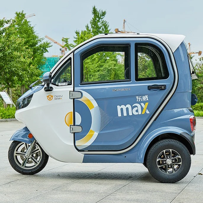 used 1500W adults three-wheel three-seat mini fully enclosed low-speed electric tricycle passenger scooter car for sale