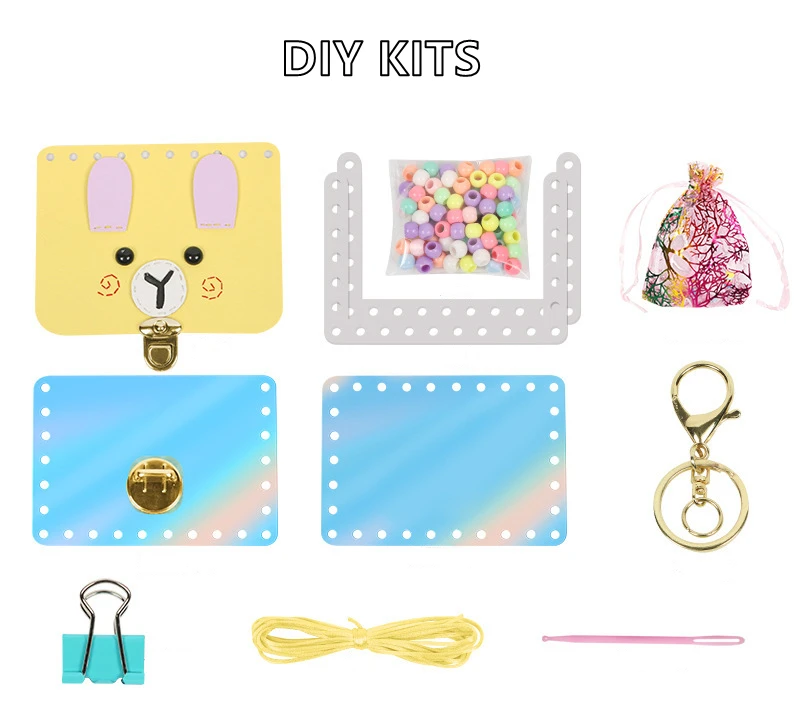 Craft Kits for Girls Cartoon Leather Handmade Handbag Diy Toy Kids Art and Crafts Kits PVC Craft DIY Bag