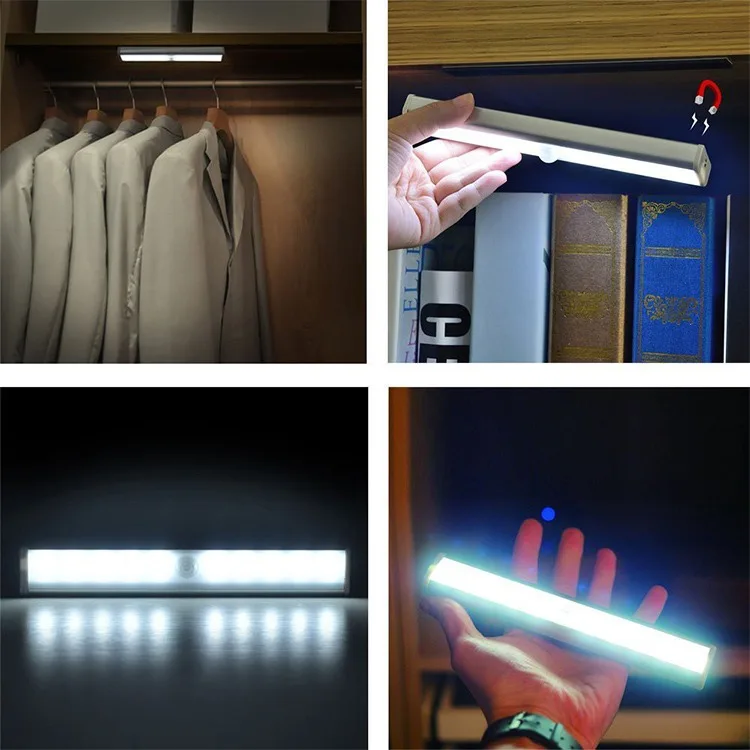 Led Night Cabinet Toilet With Clothes Hallway Intertek Small Indoor Under Stair Pir Switch Wardrobe Motion Sensor Light