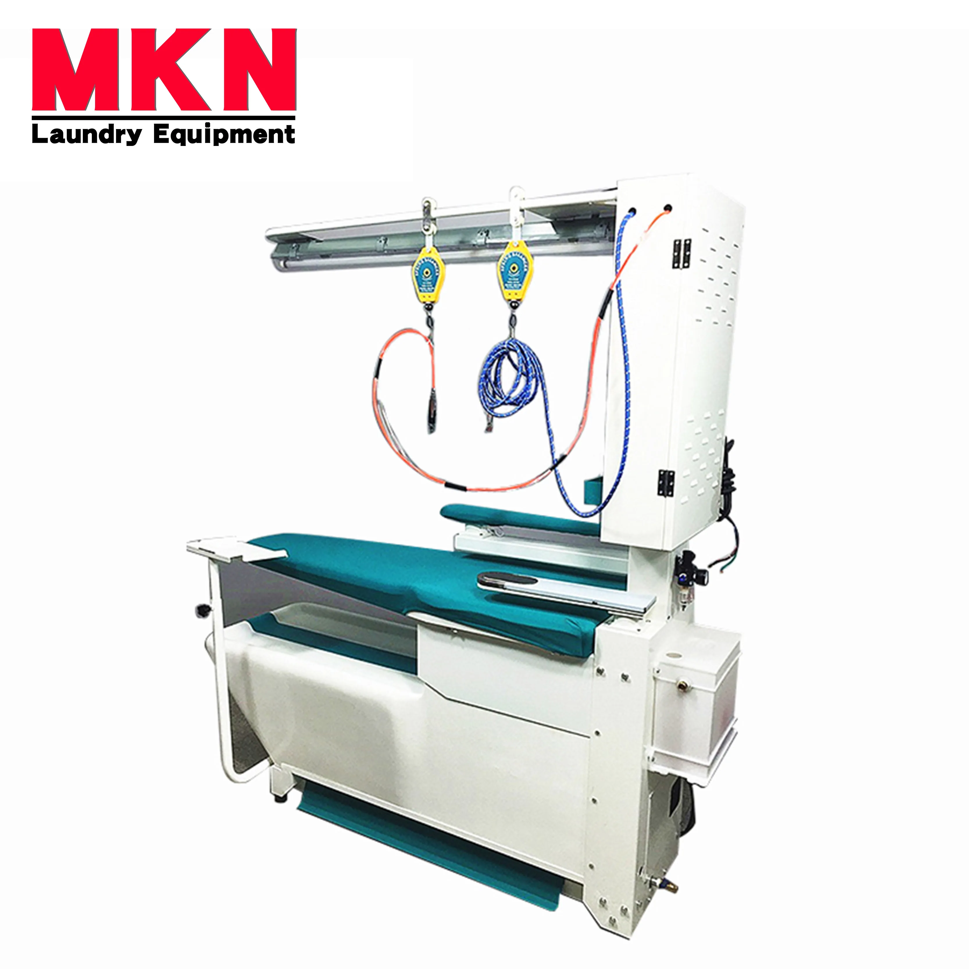 Hot Factory Selling Price Laundry Business Industrial Laundry Luxury Ironing Table With Steam Generator Machine Suction Blower