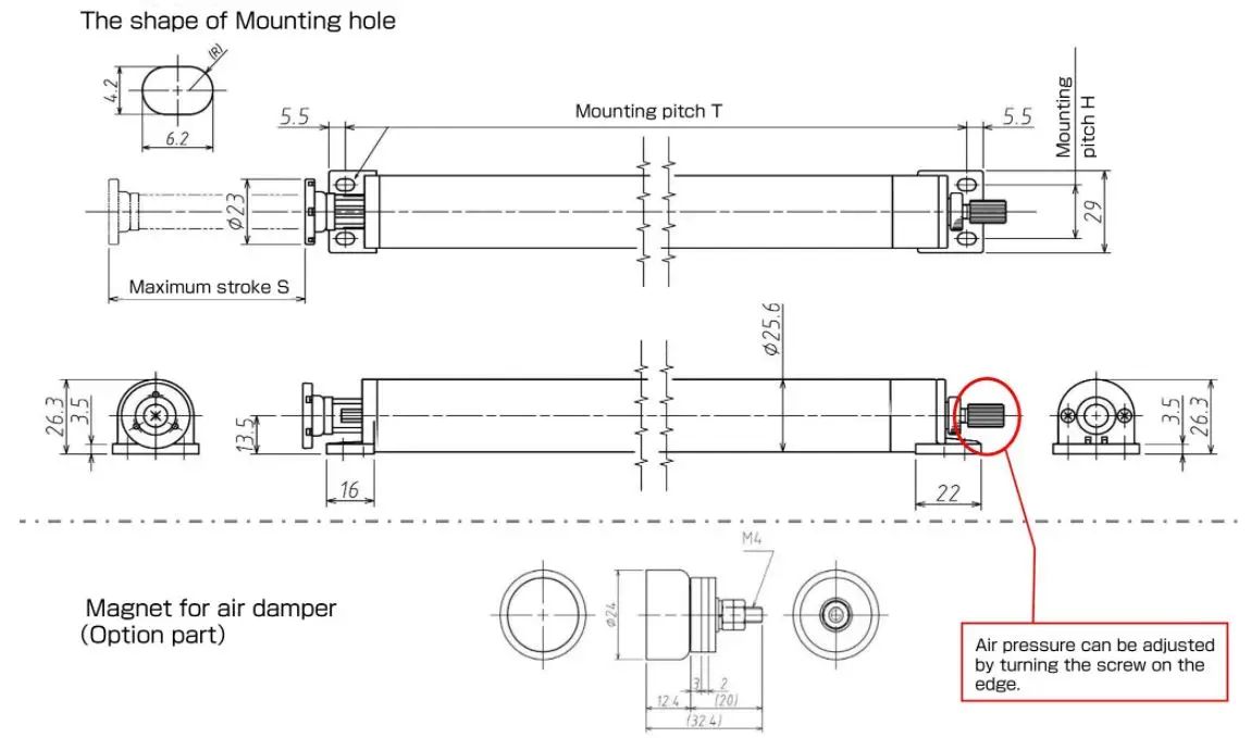 Ba ferrite magnet electric valve aluminum  blade actuator air damper apply to self closing door