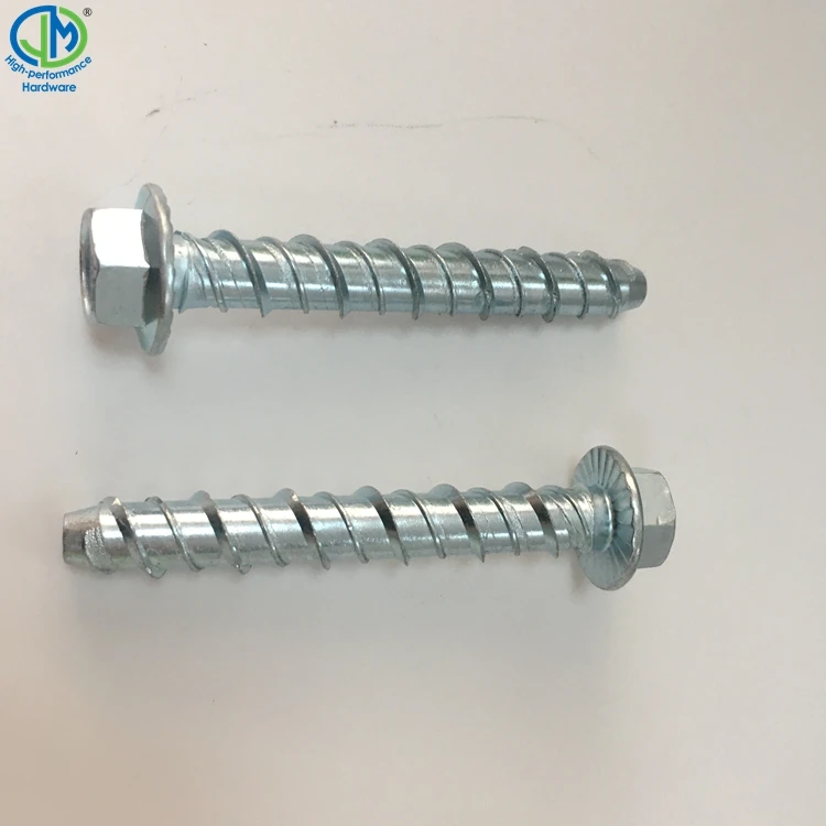 Zinc Plated/Mechanical galvanizing/Dacromet Special Thread Concrete Screw Anchor Bolt M6 M8 M10 M12 M14